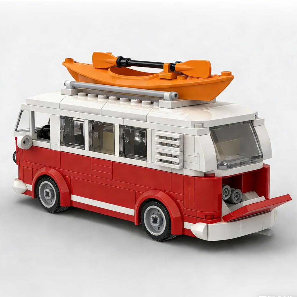 Technical T1 Building Blocks Van Vehicle Camper Car MOC Model Toys For Toy Gifts City Car Bricks