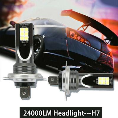 2шт H7 3030 12SMD супер яркие автомобильные фары DRL светодиодные противотуманные фары