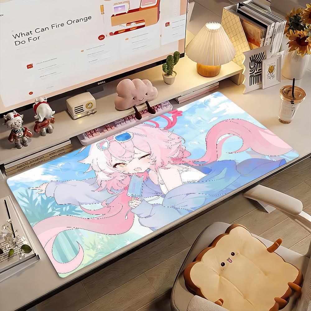 Games Girl Blue A-archive Hoshino Mouse Pad Anti Slip Rubber Edge Locked Thickened Laptop Gaming Desk Mat