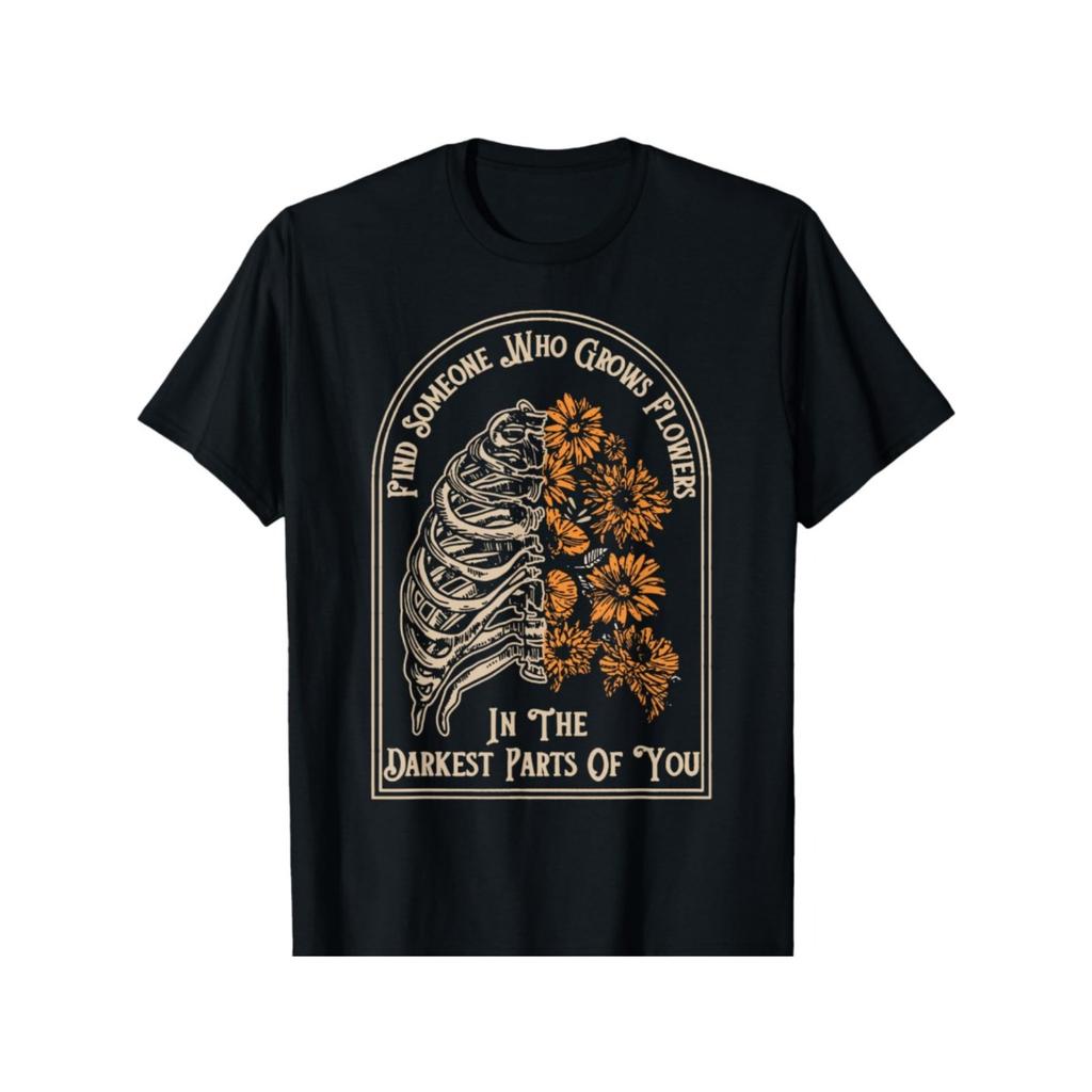 Find Someone Who Grows Flowers Graphic TShirt 100 Cotton ONeck Short Sleeve Summer Casual Mens Tshirt Streetwear