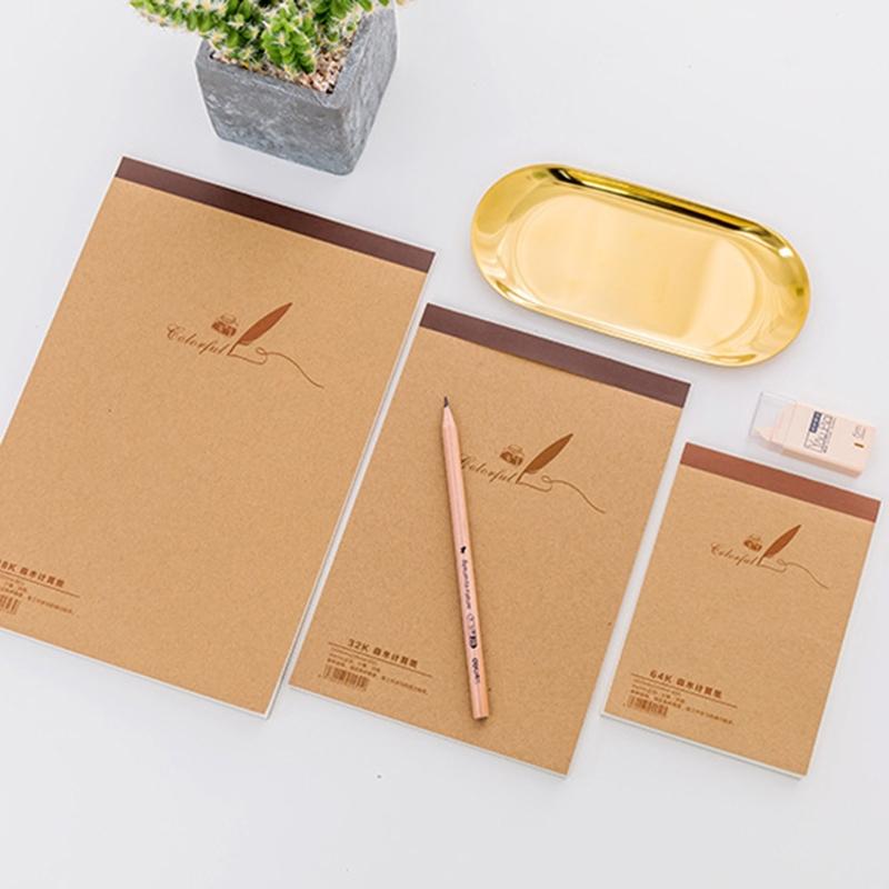 Портативный блокнот для рисования, офисный настольный блокнот, 60 листов, бережная для глаз бумага, легко рвется, подходит для школьников, учителей и для черчения.