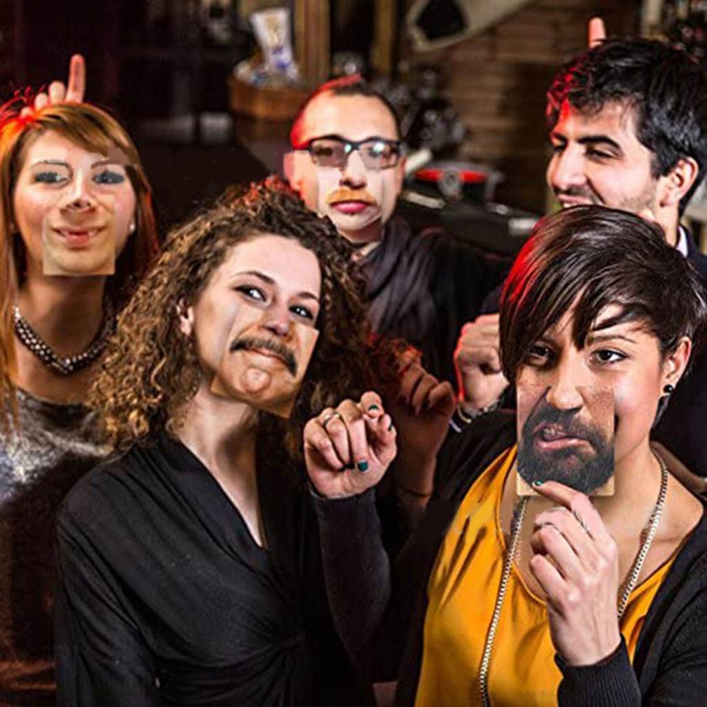 Set of 10 Entertaining Face Cover Cup Mat Combo Enjoyable Face Coasters Unique Cup Pads Multi Functional Mask Coaster