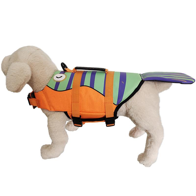 Shark Dog Life Jacket Enhanced Buoyancy Small Dogs Swimming Clothes Safety Vest with Handle for Medium Large Dogs Surfing