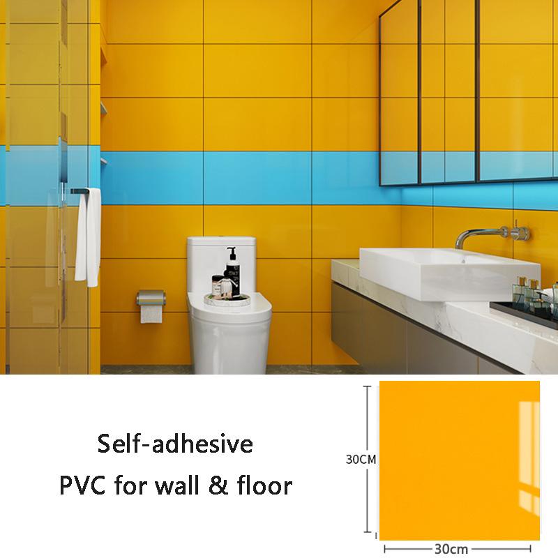 Self-adhesive Imitation Marble Wall Stickers 30x30cm PVC Floor Stickers Waterproof Bathroom Living Room Kitchen Decoration Decal