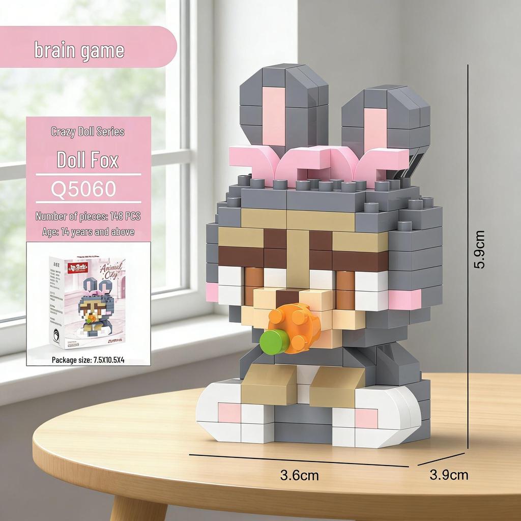 Cartoon Animal Figurines: Compatible with Building Blocks - Children's Toy Blind Box, Perfect Festival Gift