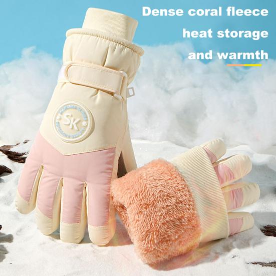 Зимние лыжные перчатки, ветрозащитные термоперчатки, теплые перчатки для спорта на открытом воздухе в холодную погоду с сенсорным экраном для мужчин и женщин