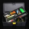 Fashionable Plastic Durable Organizer Double Layers Waterproof Fishing Tackle Box Bait Storage Case