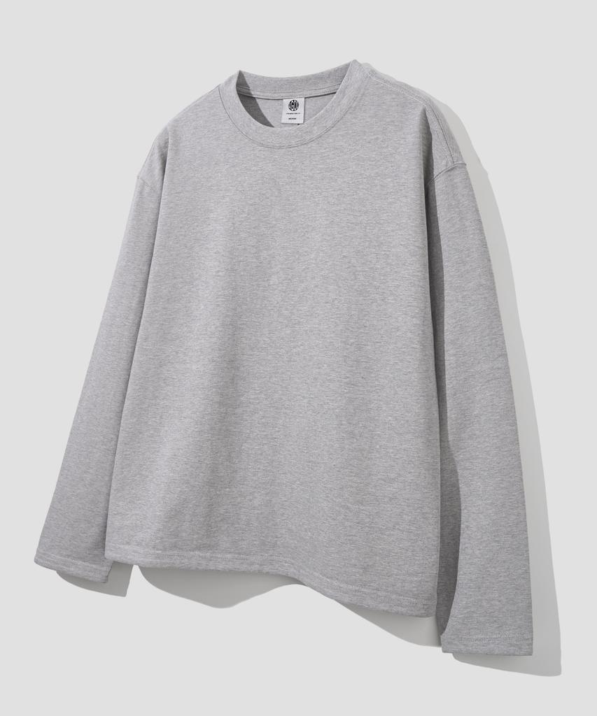AGOD Back Incision Crop Long Sleeve [Grey]
