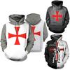 Vibrantly Designed Unisex Knights Templar Cosplay 3d Print Pullover Casual Sweater