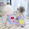 Spring Small Teddy Dog, Ragdoll Cat, Puppy Clothes, Hairless Cat Fruit Printing Polyester Fabric Pet Clothes