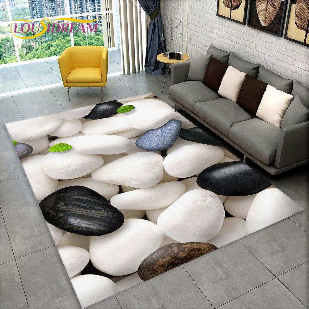 3D каменный след, пляжная галька, ковер, ковер для дома, гостиной, спальни, дивана, коврик для кухни, декор, нескользящий напольный коврик