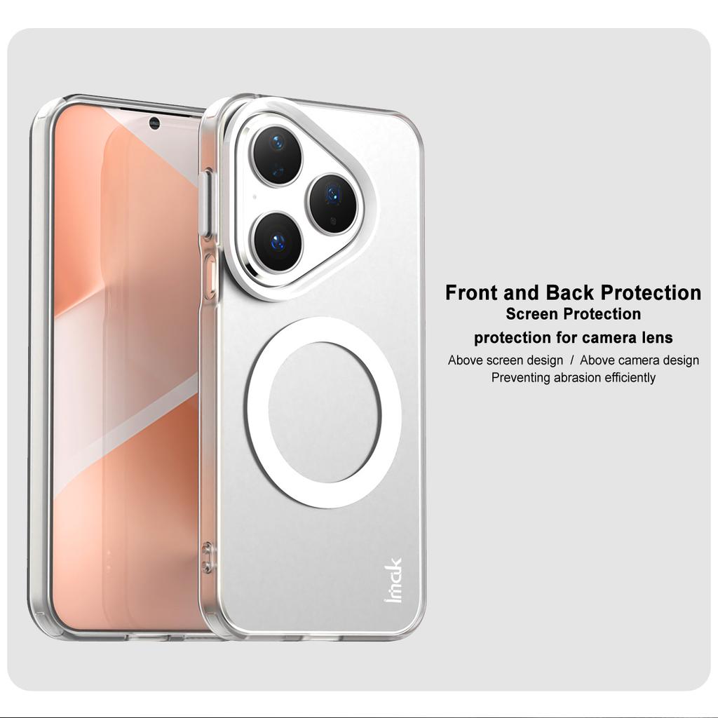 Чехол для Huawei Pura 80, совместимый с MagSafe, защитная задняя крышка для телефона из ПК+ТПУ