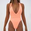 Ayollar Bikini Bir Rangli To'plam Cho'milish Kiyimi Ayollar uchun Bir Bo'lak Cho'milish Kiyimi Plyaj Kiyimi