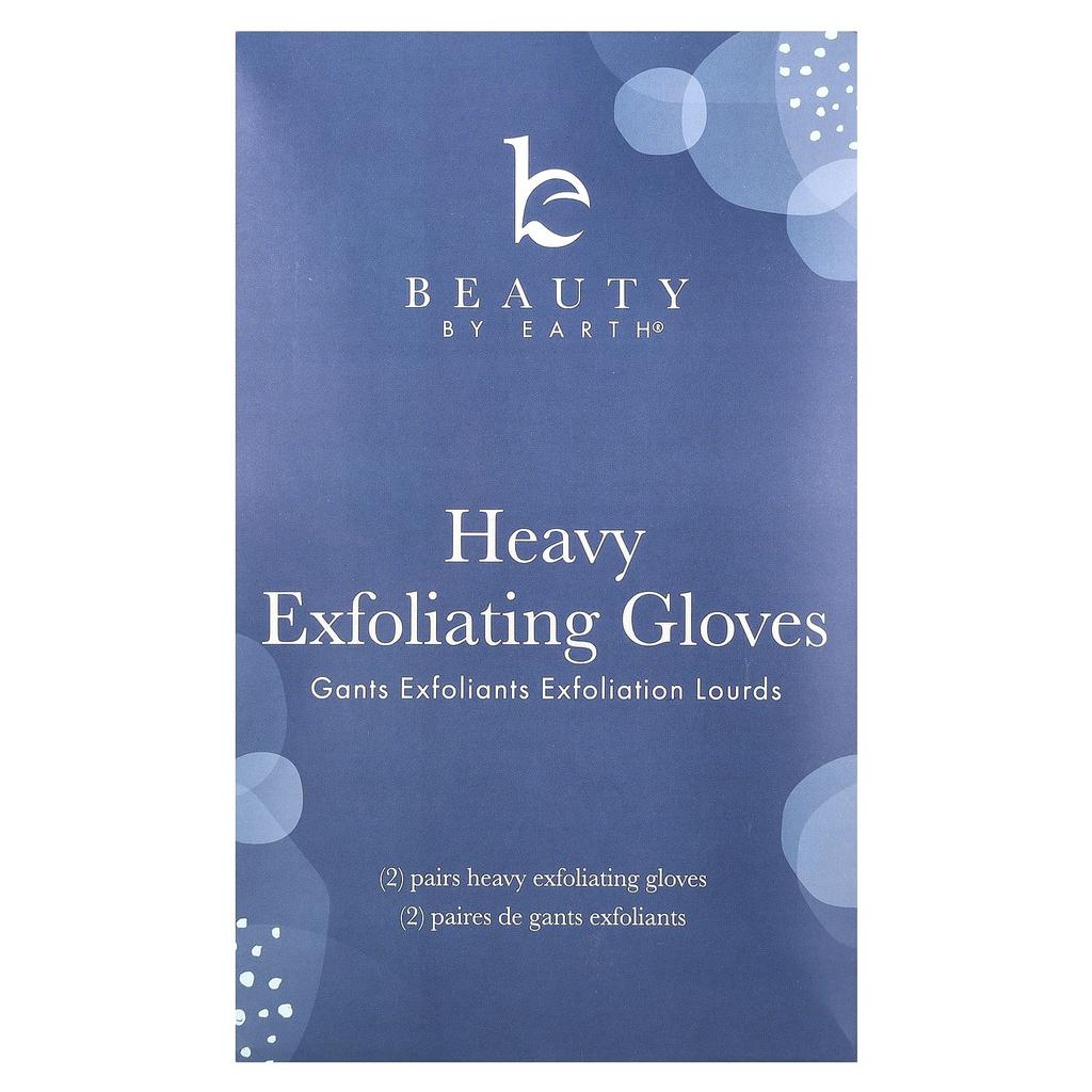 Beauty By Earth Powerful Exfoliating Gloves, 2 Pairs