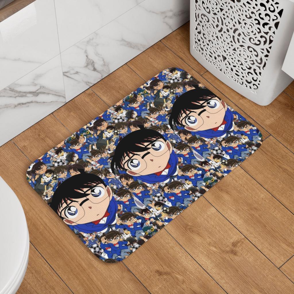Funny Detectived Anime Conan Doormat Anti-Slip Bath Kitchen Welcome Mat Toilet Door Floor Entrance Carpet Rug Footpad