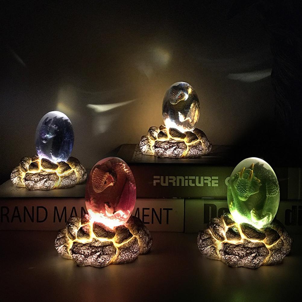 Saurs Dragon Eggs Glowing Resin Lava Saurs Egg Home Ornaments Collections and Gifts for Friends