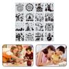 16Pcs/Set Christmas Stencils Template Templates for Painting Stamping Cake Cards Crafts