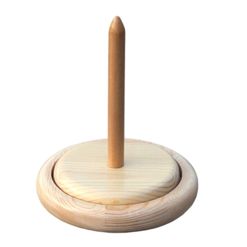 Rotating Wood Yarn Holder for Knitting and Crocheting Project Light Weight Portable Wood Yarn Dispenser Yarn Spool Stand