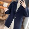 Winter Wool Coat for Women Loose Fit Tweed Jacket Oversized Warm Outerwear