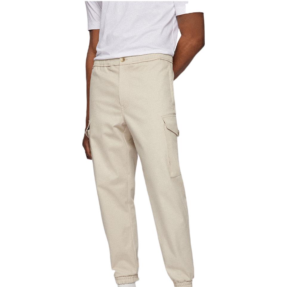HUGO BOSS Cargo Pants Men's Ecru Moderate 50468730-271
