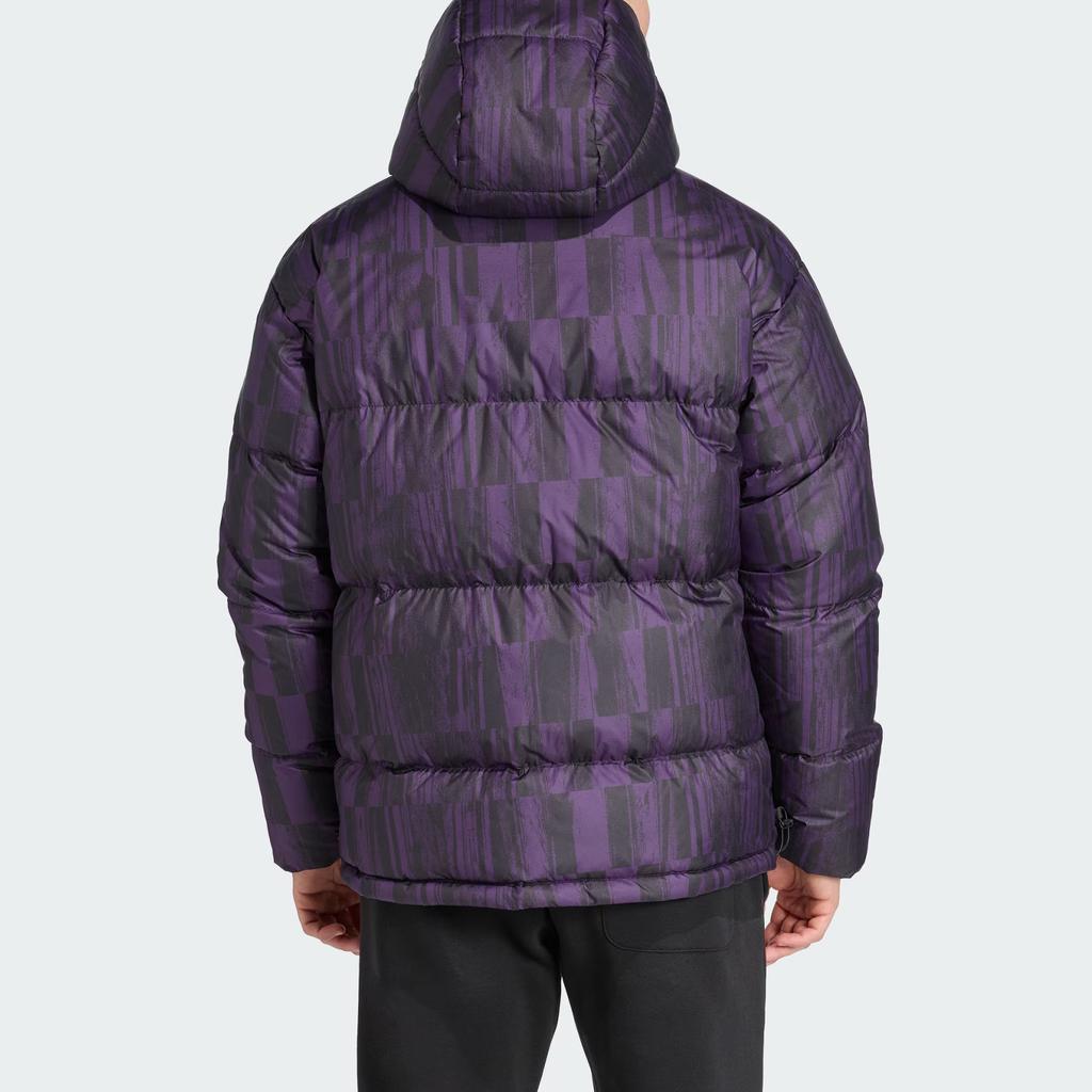 Adidas Мужская пуховая куртка Manchester United Casual Culture с капюшоном, двусторонняя, свободного кроя, с длинным рукавом, наполнитель 600 FP, верхняя одежда JN2890