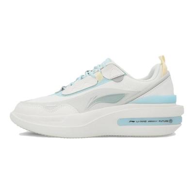 Li Ning Future R1 прочные дышащие низкие кроссовки для скейтбординга женские кроссовки для скейтбординга белые синие AGLT016-4
