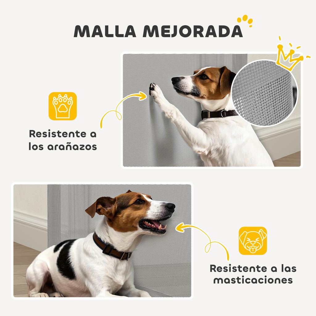 Retractable Dog Safety Gate Extendable Up To 140 Cm Width For Stairs And Doors Gray