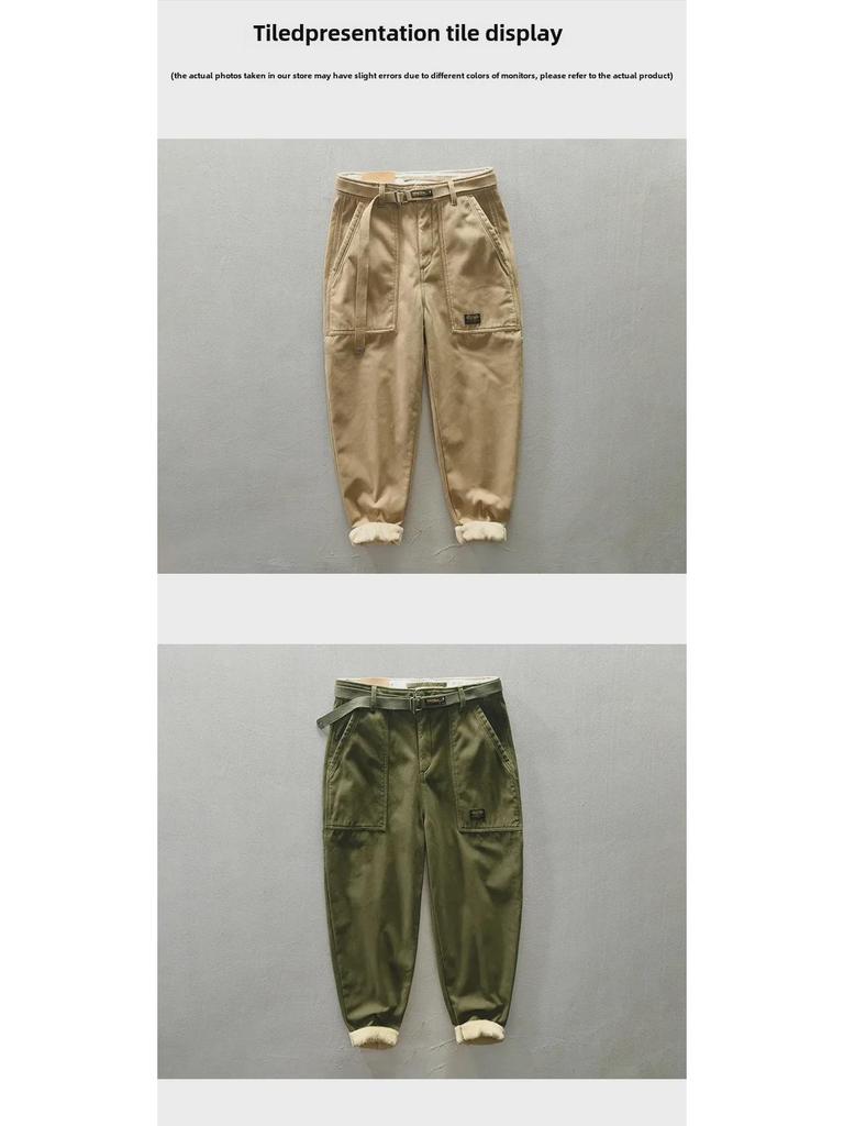 Z378 Autumn/Winter Workwear Casual Plus Velvet Trousers