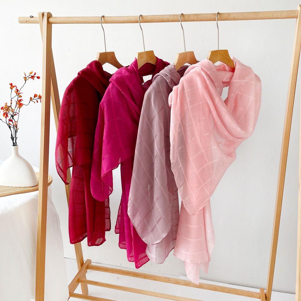 Элегантные женские шали корейские длинные шелковые шали простые роскошные шелковые шарфы женские