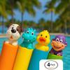 Animal Head Foam Water Blaster, Pull-Type Water Shooter Guns for Kids, Lightweight Foam Water Squirt Toys for Summer Pool Beach  Water Fighting Party