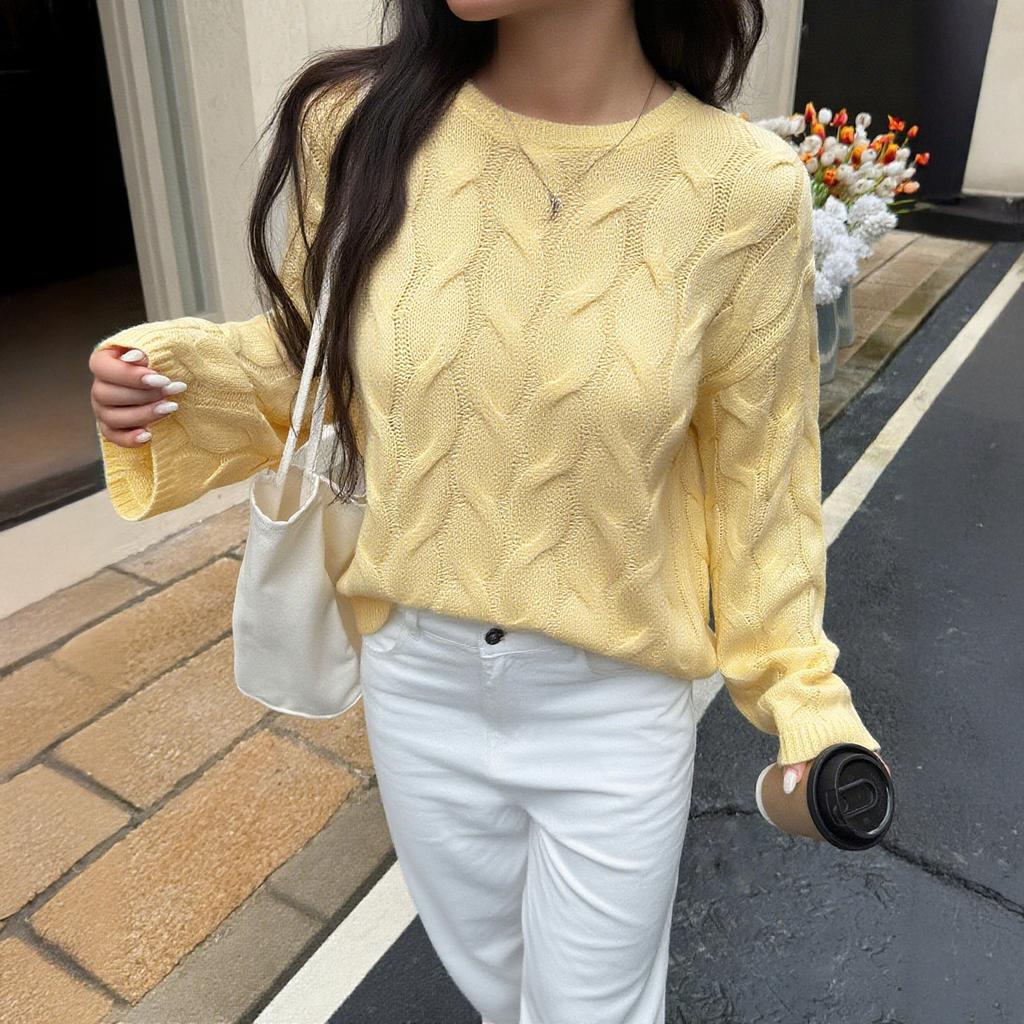 Casual Simple Long-sleeved Solid Color Vest Sweater Women's Clothing 2025 Autumn and Winter