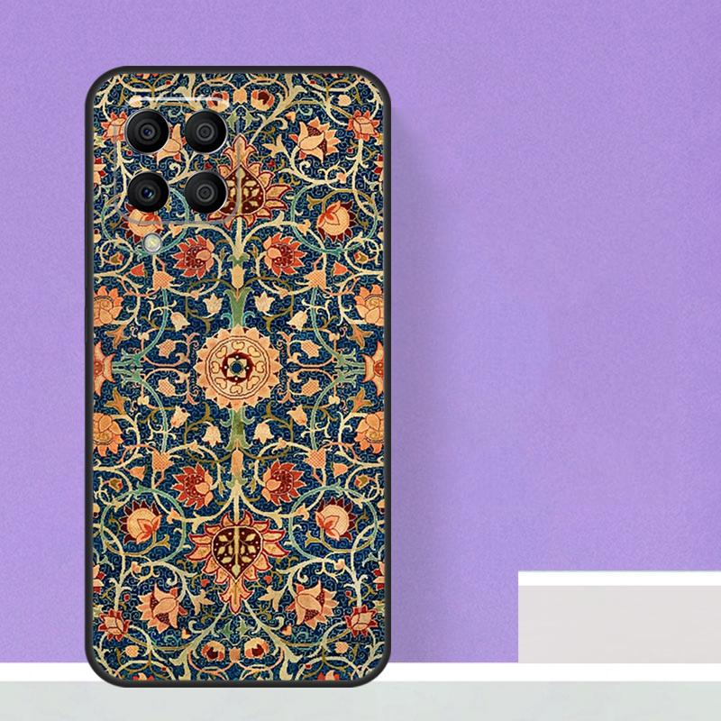 Persian Carpet Floral Pattern For Samsung Galaxy M12 M32 M52 M14 M34 M54 M21 M51 M31 M30s M20 M15 M55 M13 M33 M53 Case
