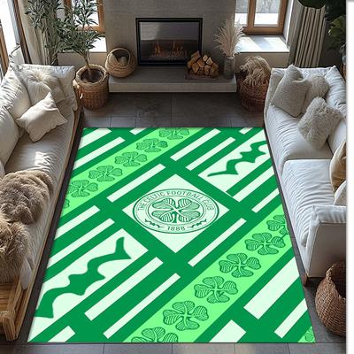 Ковер с тематикой Celtic FC Мягкий ковер из хрустального велюра Нескользящий ковер для пола для гостиной, спальни, детской