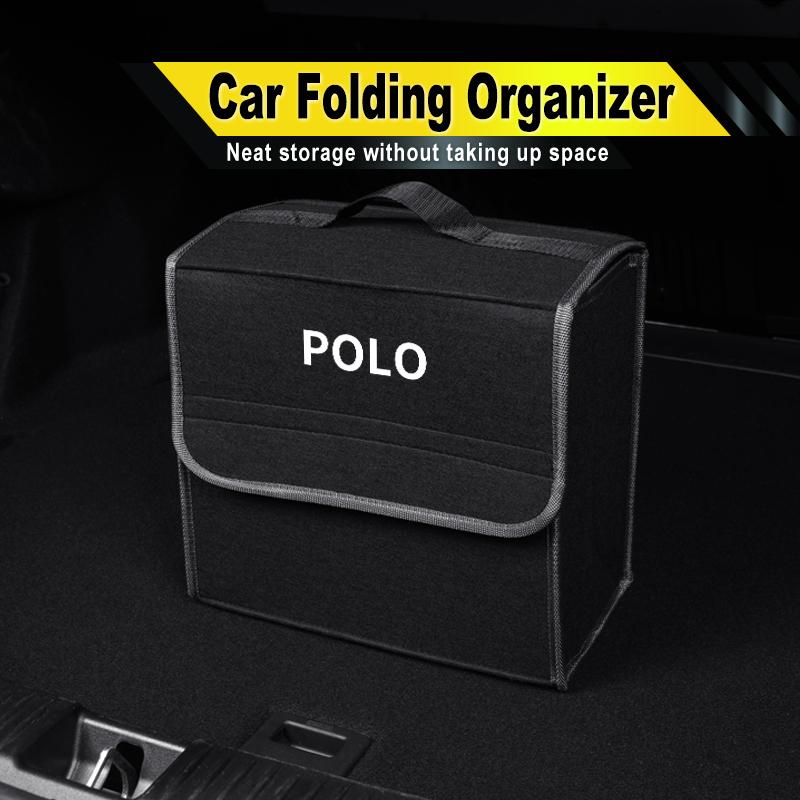 PIG1 Car Trunk Felt Storage Box Folding Organizer Auto Interior Accessories For Volkswagen VW Jetta Golf Beetle CC EOS GTI MK2 MK4