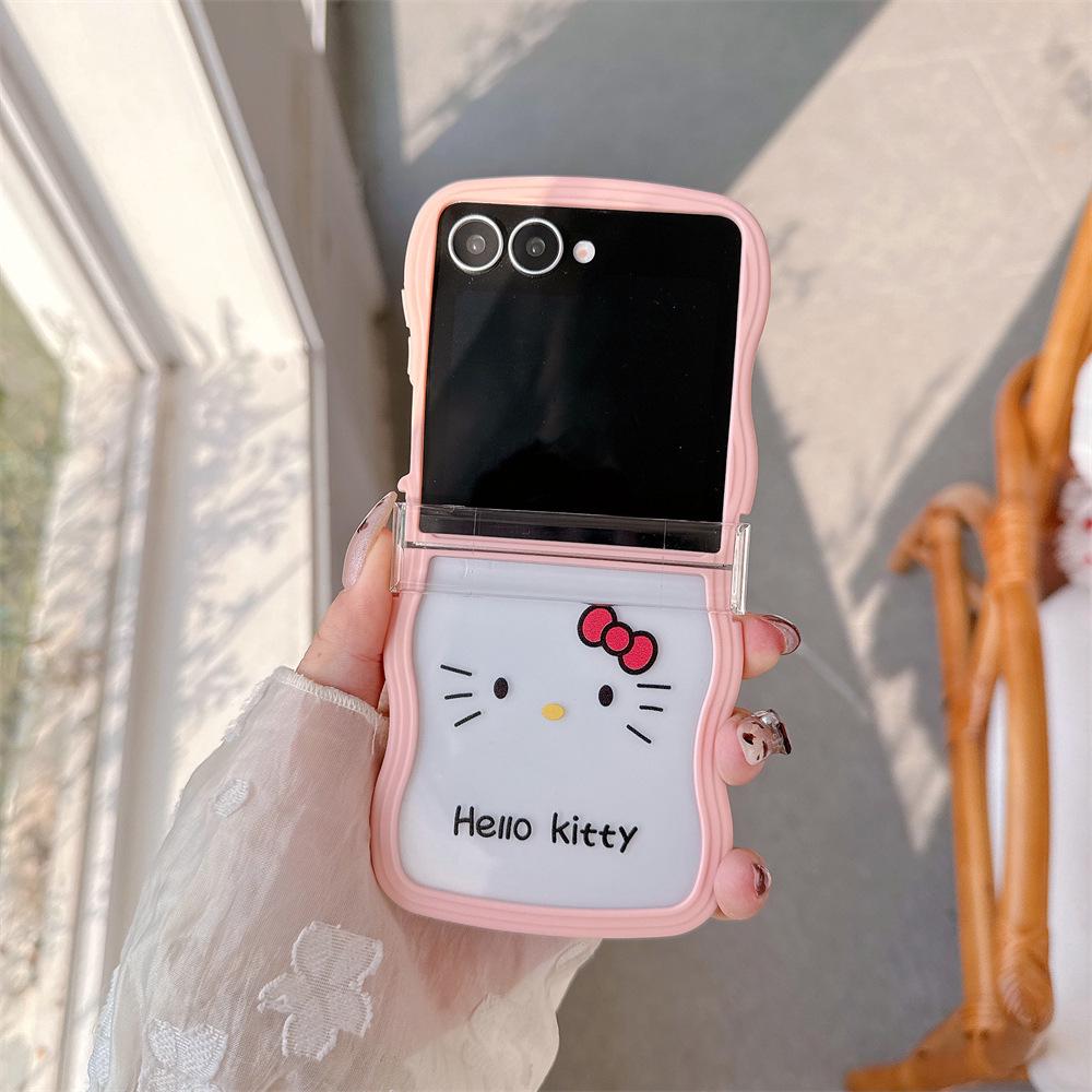 Мягкий складной чехол Hello Kitty с ремешком для Galaxy Z Flip 7-3