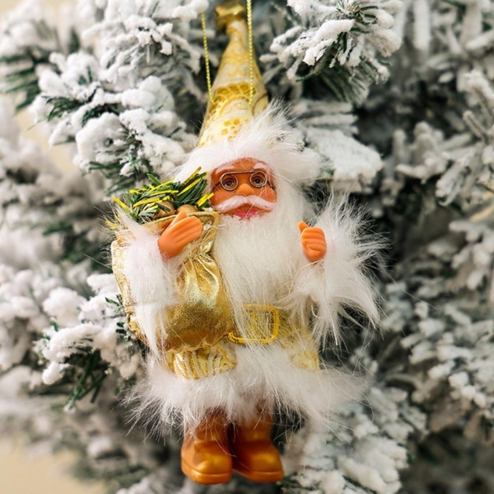 Новогодний стоящий Санта Клаус с капюшоном, креативные рождественские украшения, новые рождественские подарки, подвеска