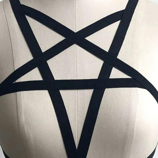 Portable Bandage Bra Enticing Clothing Pentagram