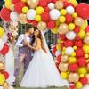 Red Yellow Balloons Garland Arch Kit White Gold Balloon Wedding Anniversary Bride Shower Birthday Party Graduation Decoration