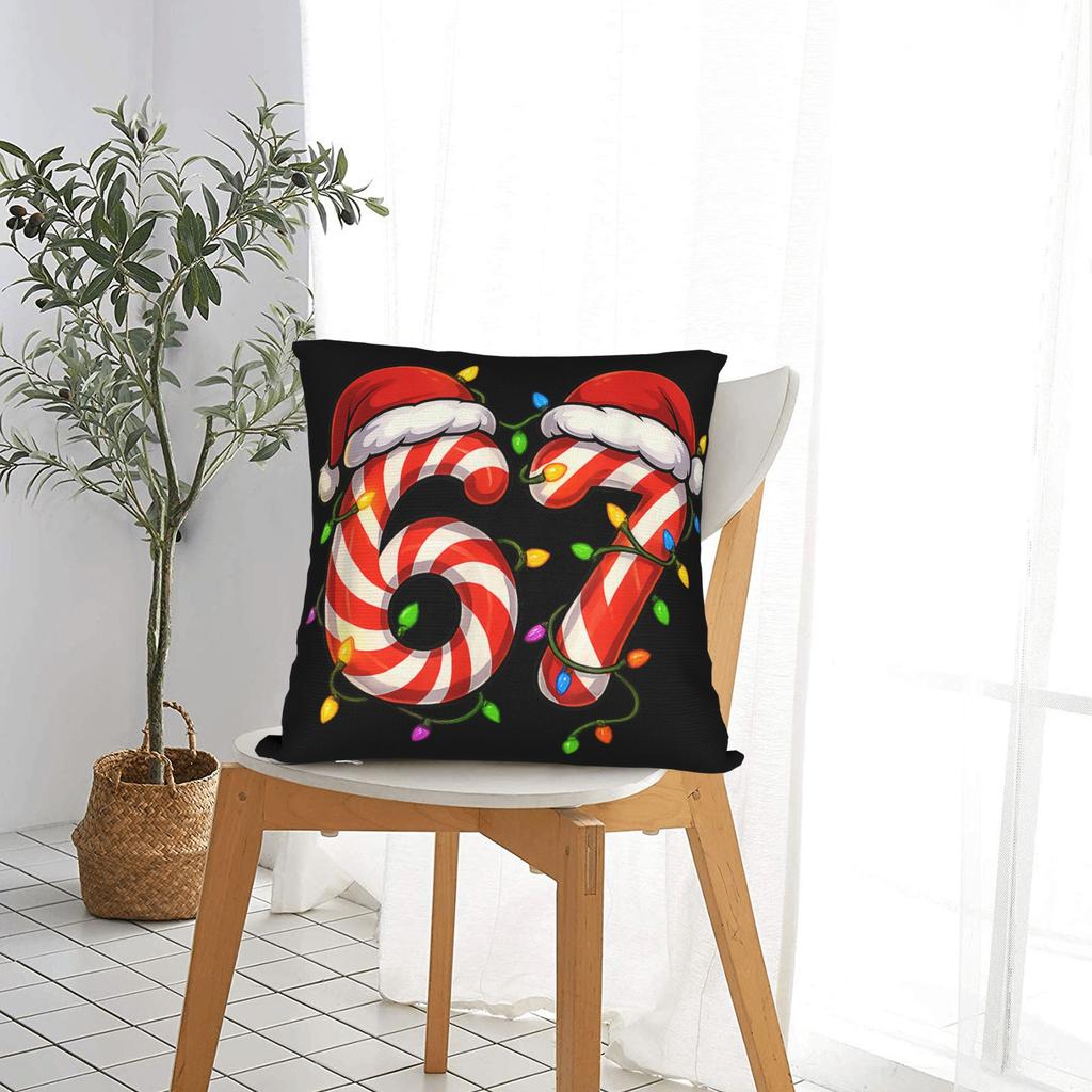 6 7 Рождество 67 Санта Наволочка Мягкая Наволочка для Подушки Кавайная Наволочка Для Стула Дивана Домашний Декор