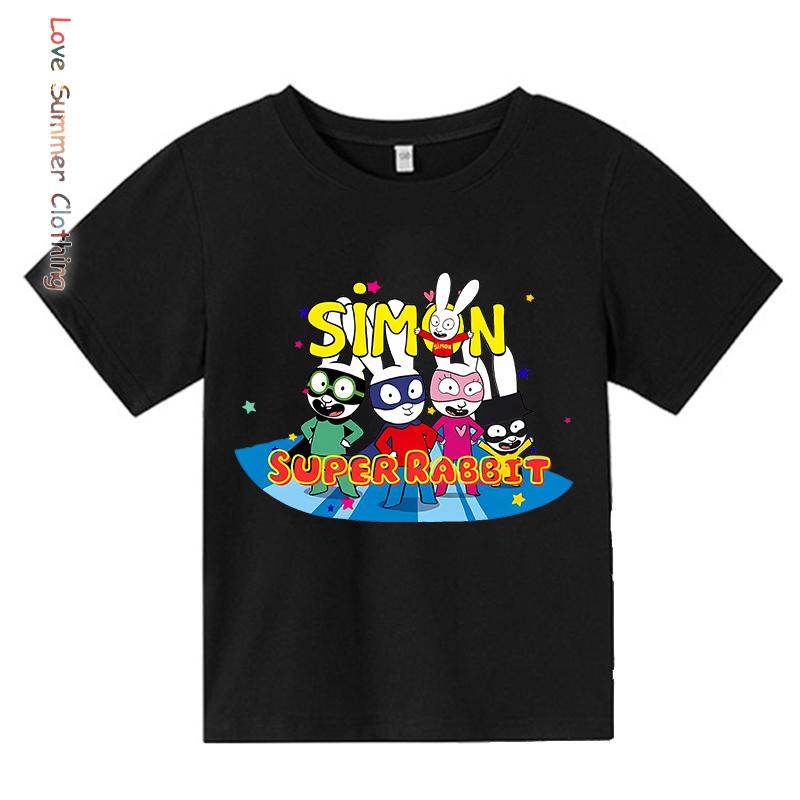 Толстовка с капюшоном Simon Super Rabbit, симпатичная мультяшная толстовка для мальчиков и девочек, детский пуловер, повседневный мягкий кавайный топ на осень