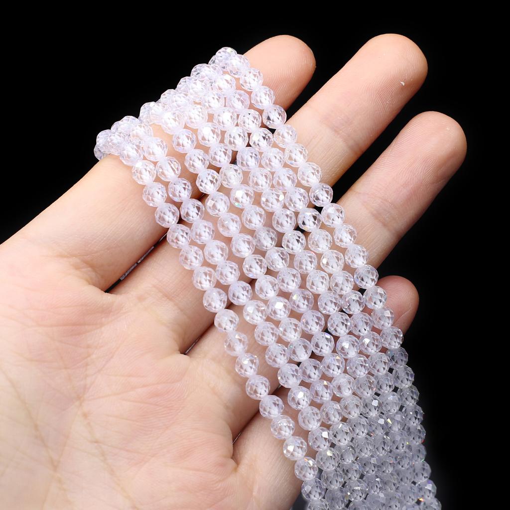 Натуральный камень граненые бусины циркон маленькие бусины 4 мм подвески для изготовления ювелирных изделий DIY ожерелье браслет серьги аксессуар