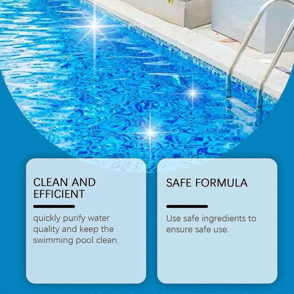 HozoneX Pool Effervescent Tablets, Multi-Functional Cleaner for Pool Water Refreshing