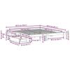VidaXL Cadre de lit sans matelas blanc 180x200 cm bois massif de pin, sommier, cadre de lit double, cadre de lit en bois 3308991
