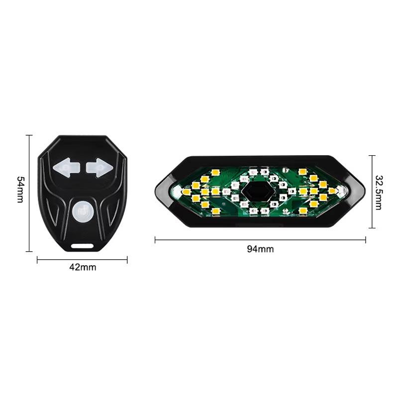 USB Rechargeable Wireless Remote Control Bicycle Tail Light Turn Signal LED Rear Light for Road Mountain Bike Riders