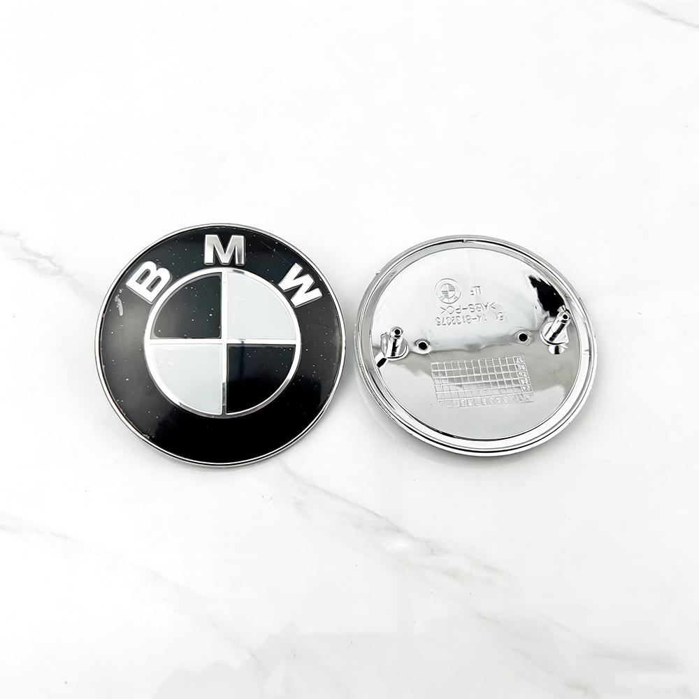 2Pcs 74mm 82mm Vehicle Front Rear Logo Decorative Housing Kit For BMW E61 F90 F07 F11 F18 Series