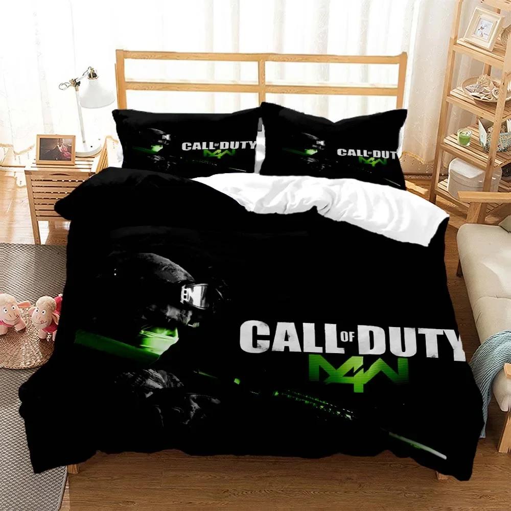 3D Игра Call of Duty Геймер Постельное белье с HD-принтом Комплект постельного белья размера «Квин» Индивидуальный комплект постельного белья размера «Кинг» Мягкий и удобный