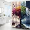 Four Seasons Tree Waterproof Mildew-Resistant Shower Curtain - Artistic Design for a Nature-Inspired Bathroom Décor Experience