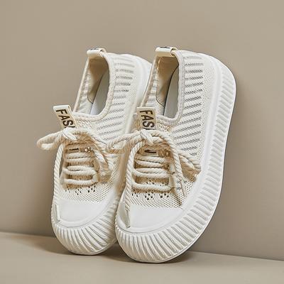 Модные женские кроссовки в корейском стиле, трендовая сетка, лето 2025, новинка, беговые повседневные кроссовки, модные универсальные кроссовки на платформе для женщин