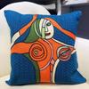 High Quality Picasso Abstract Cotton Pillow Cover Canvas Single-Sided Sofa Embroidery Cushion Cover For Living Room Home Decor