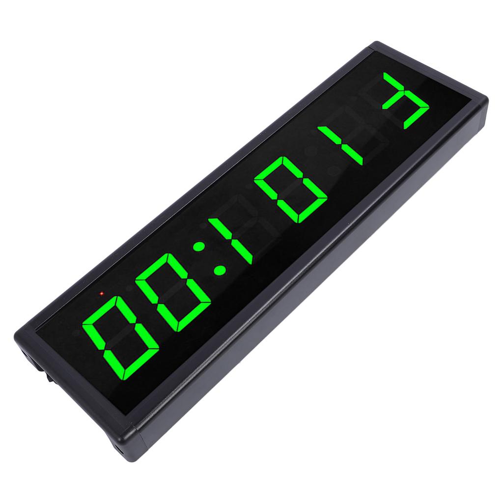 Digital Wall Clock 7 Color Timer Function 6 Digits Electric Wall Clock with Remote Control for Living Room Bedroom Kitchen